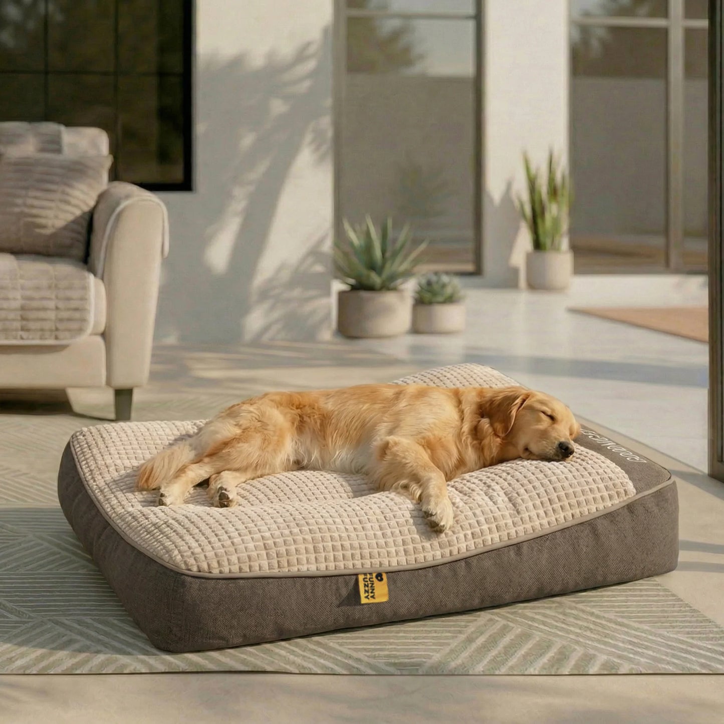 Large Thick Scratch-Resistant Spine Protection Dog Cushion Bed